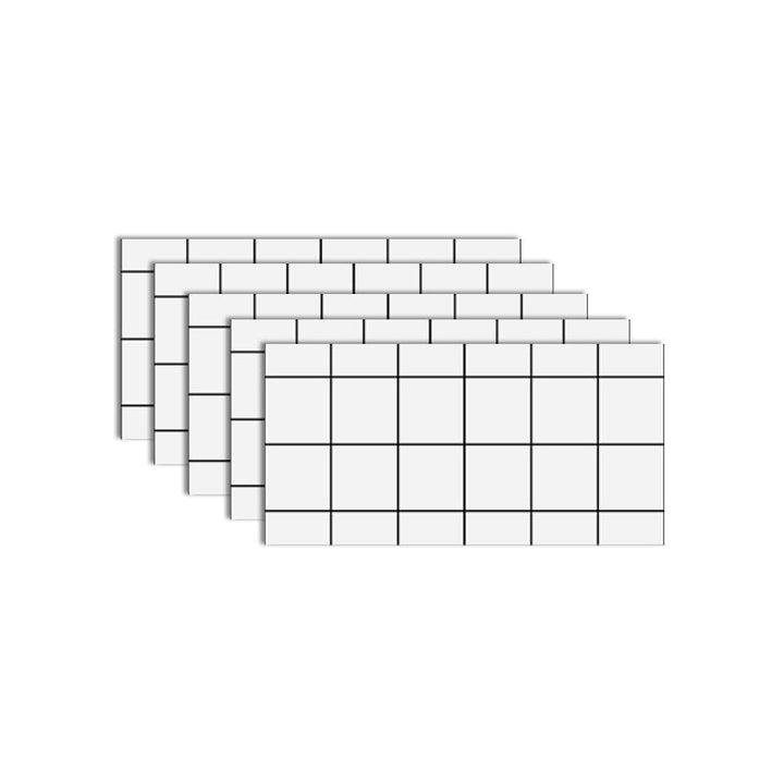 Lisslune | Rectangular Peel-and-Stick Wall Tile PVC Field Tile Wallpaper with Waterproof
