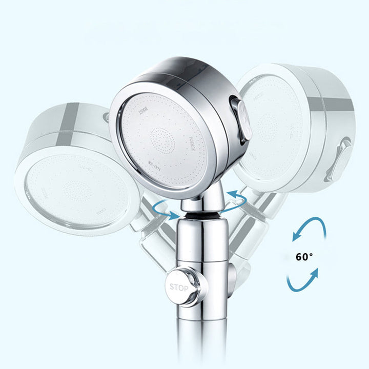 Lisslune | Modern Shower Head Adjustable Spray Pattern Rotatable Round Hand Shower