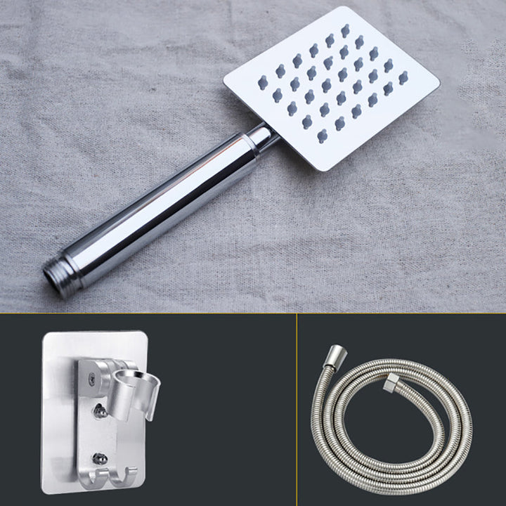 Lisslune | Shower head Brass Square Rain Spray Pipe Handheld Shower Head