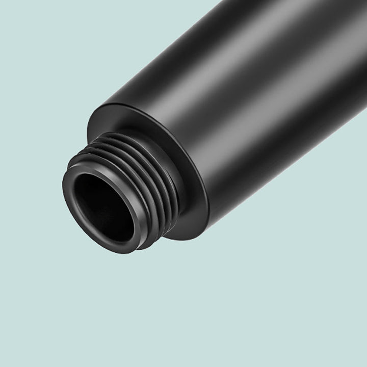 Lisslune | Modern 6 Setting Shower Head Adjustable Spray Pattern Matt Black Round Shower Head