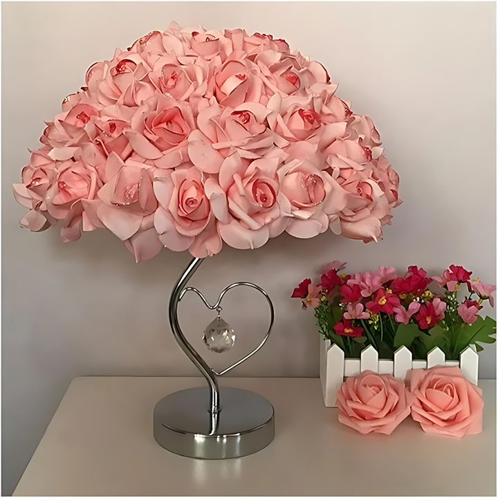 Lisslune | RoseLuxe - Elegant decorative lamp with silver stand