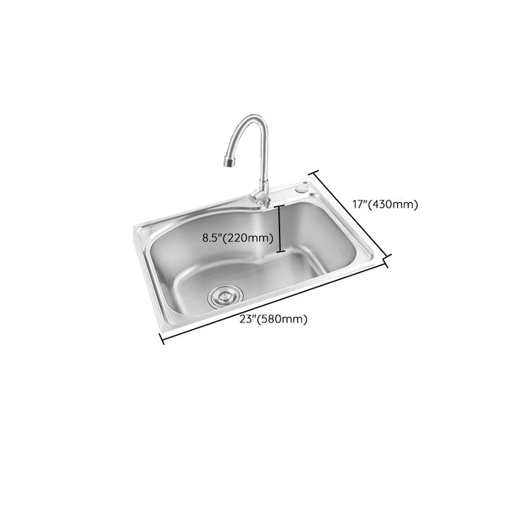Lisslune | Modern Bar Prep Mirror Stainless Steel with Faucet Workstation Rack