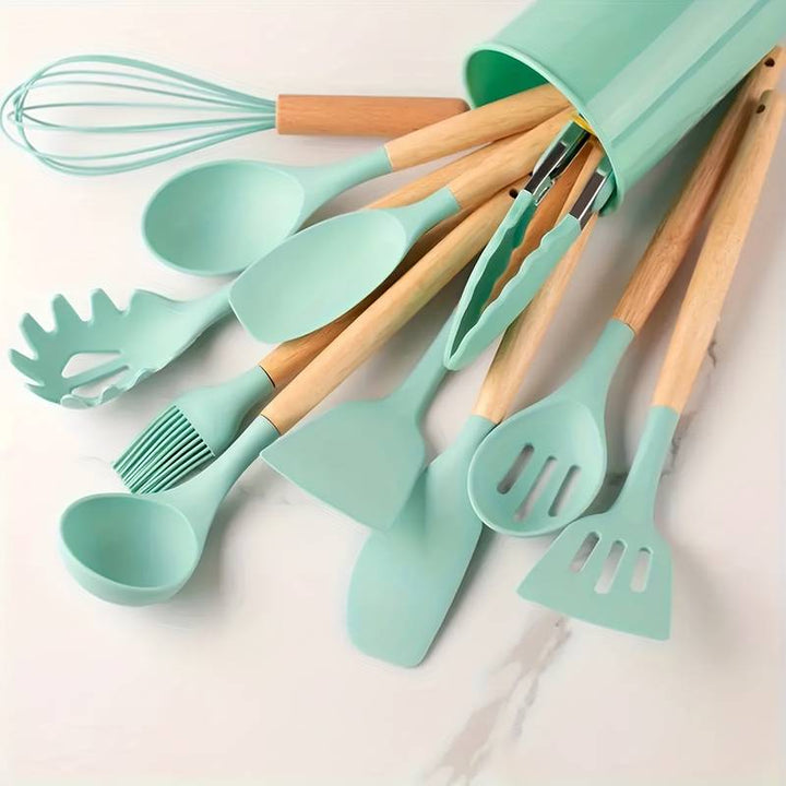 Lisslune | Kitchen tool set – silicone – non-stick coated – heat resistant