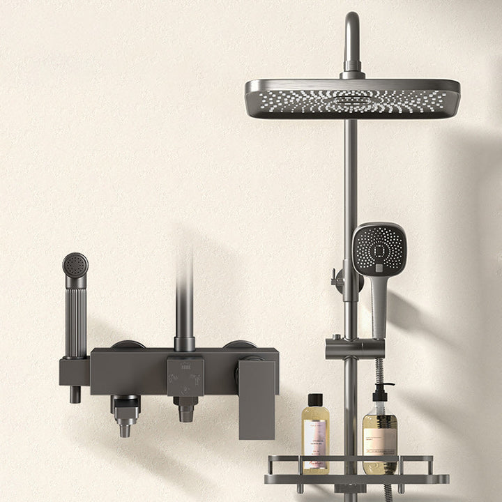 Lisslune | Modern shower accessories push-button shower head wall-mounted shower combination