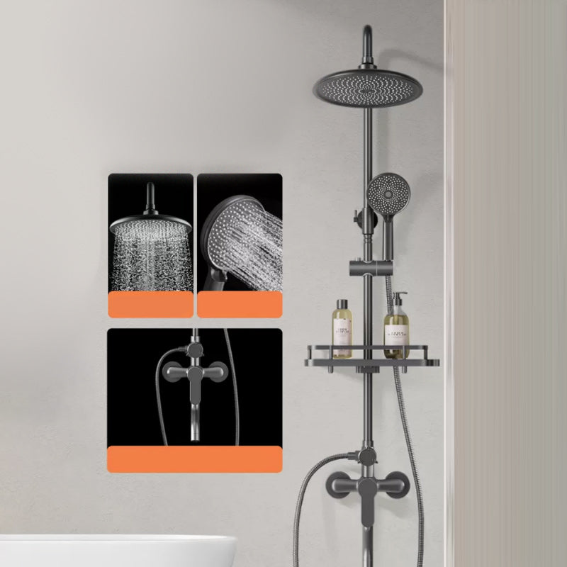 Lisslune | Modern shower accessories push-button shower head wall-mounted shower combination