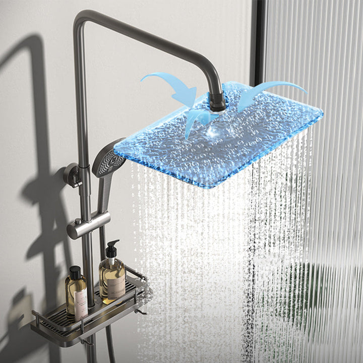 Lisslune | Modern shower accessories push-button shower head wall-mounted shower combination