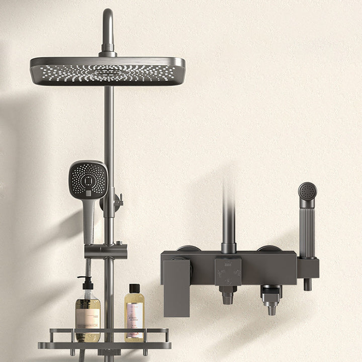 Lisslune | Modern shower accessories push-button shower head wall-mounted shower combination