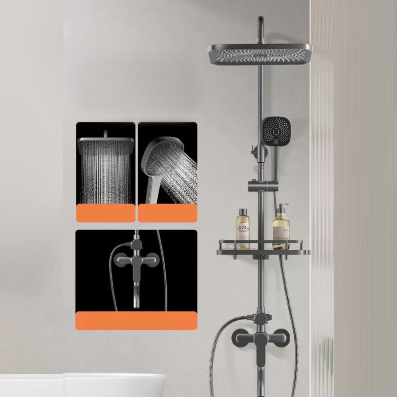 Lisslune | Modern shower accessories push-button shower head wall-mounted shower combination