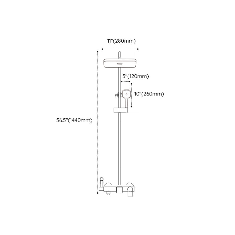 Lisslune | Modern shower accessories push-button shower head wall-mounted shower combination