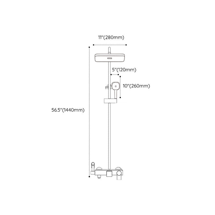 Lisslune | Modern shower accessories push-button shower head wall-mounted shower combination