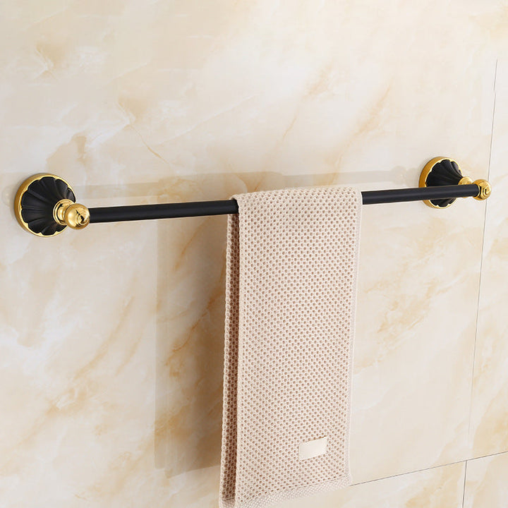 Lisslune | Traditional Bathroom Accessories Set Towel Bar Bathroom Shelf Black Bathroom Accessories Set