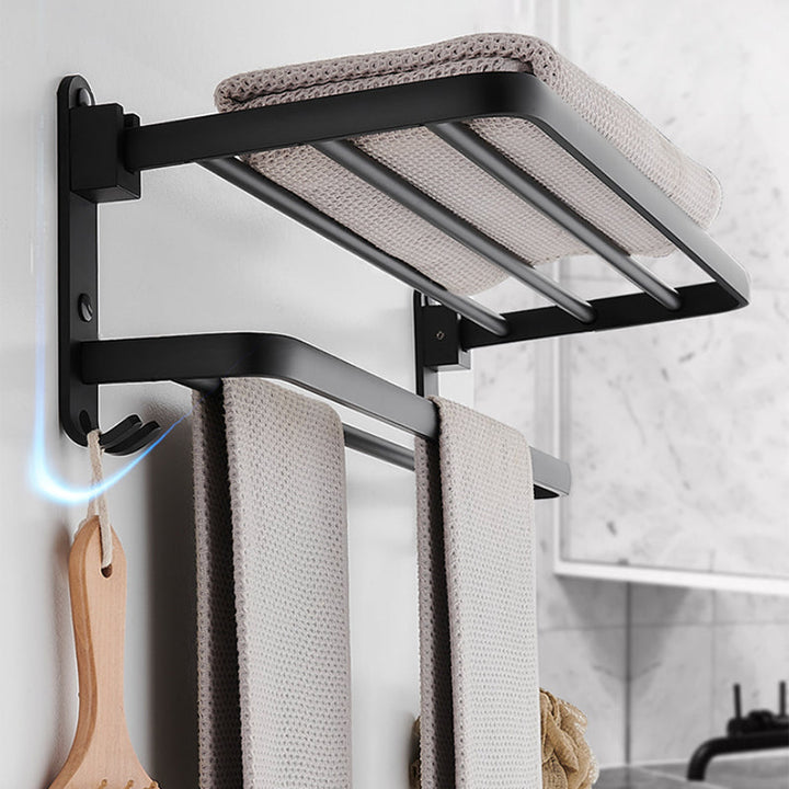 Lisslune | Modern Bathroom Accessories Set Black Towel Bar Paper Holder Bathroom Accessories Kit