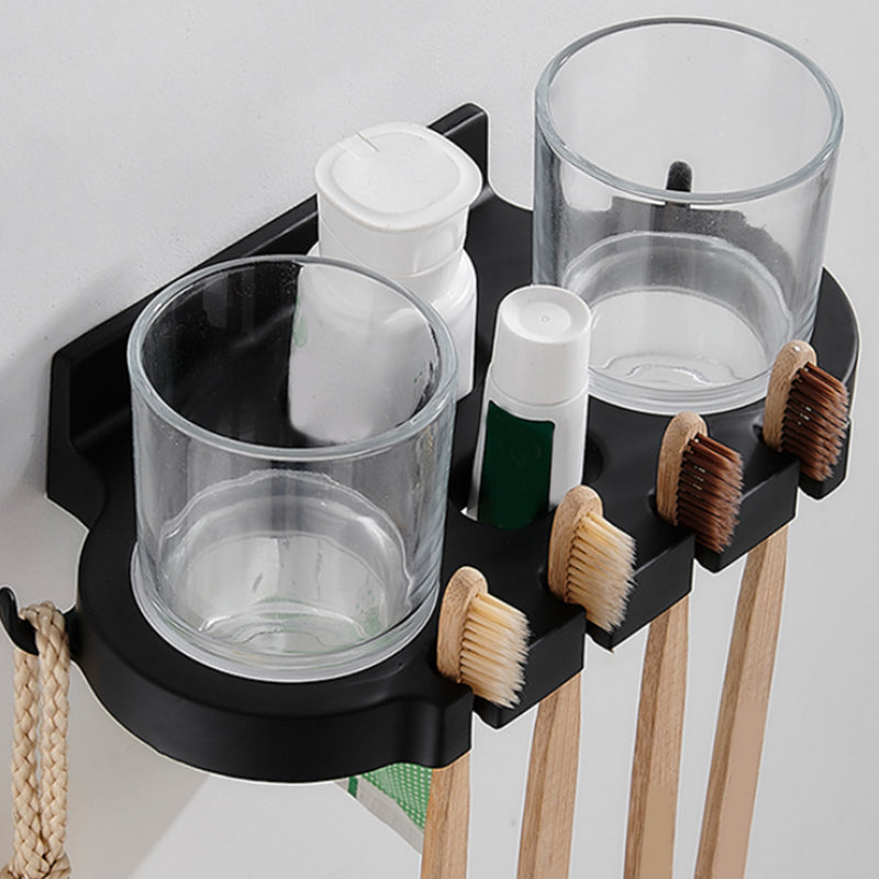 Lisslune | Modern Bathroom Accessories Set Black Towel Bar Paper Holder Bathroom Accessories Kit