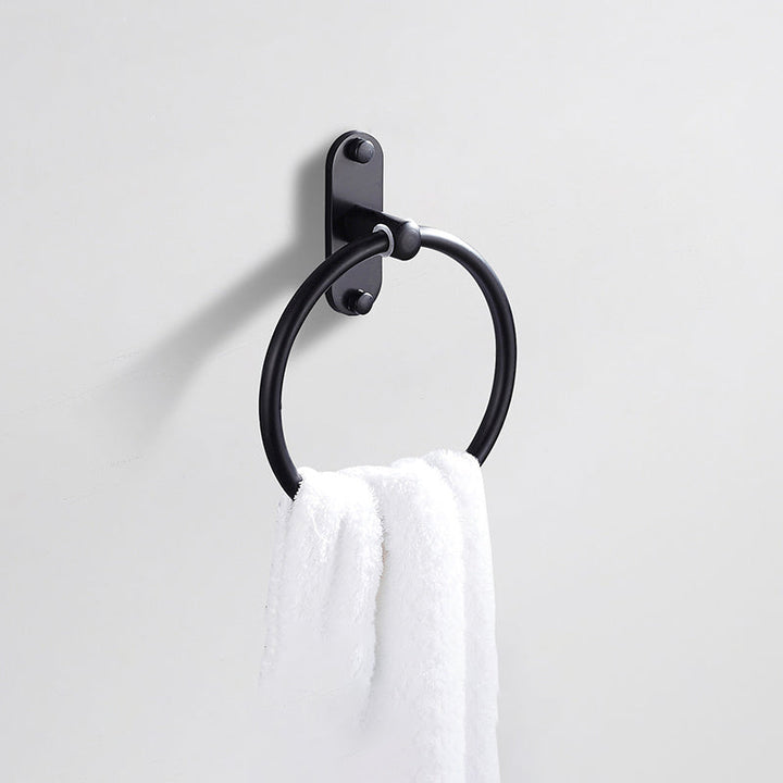Lisslune | Modern Bathroom Accessories Set Black Towel Bar Paper Holder Bathroom Accessories Kit