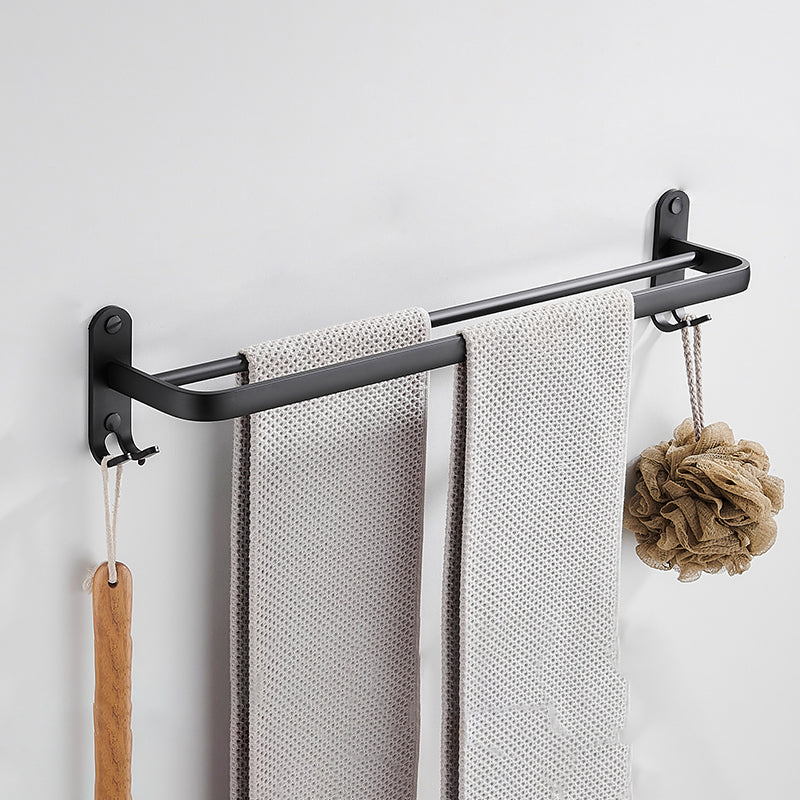 Lisslune | Modern Bathroom Accessories Set Black Towel Bar Paper Holder Bathroom Accessories Kit