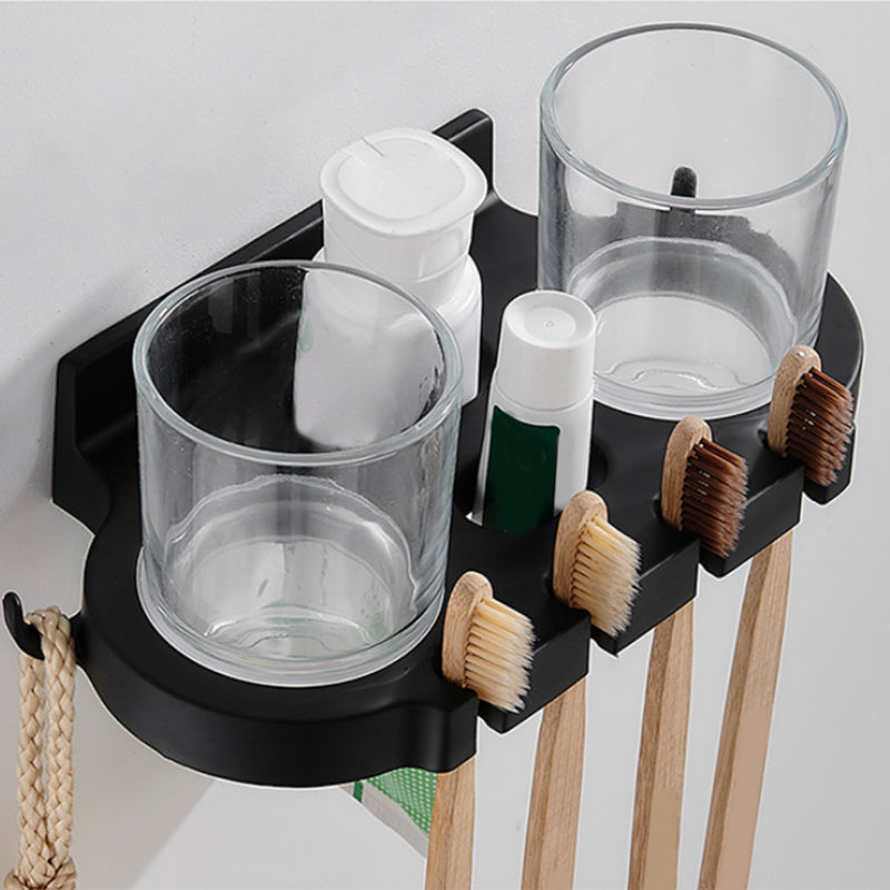 Lisslune | Modern Bathroom Accessories Set Black Towel Bar Paper Holder Bathroom Accessories Kit