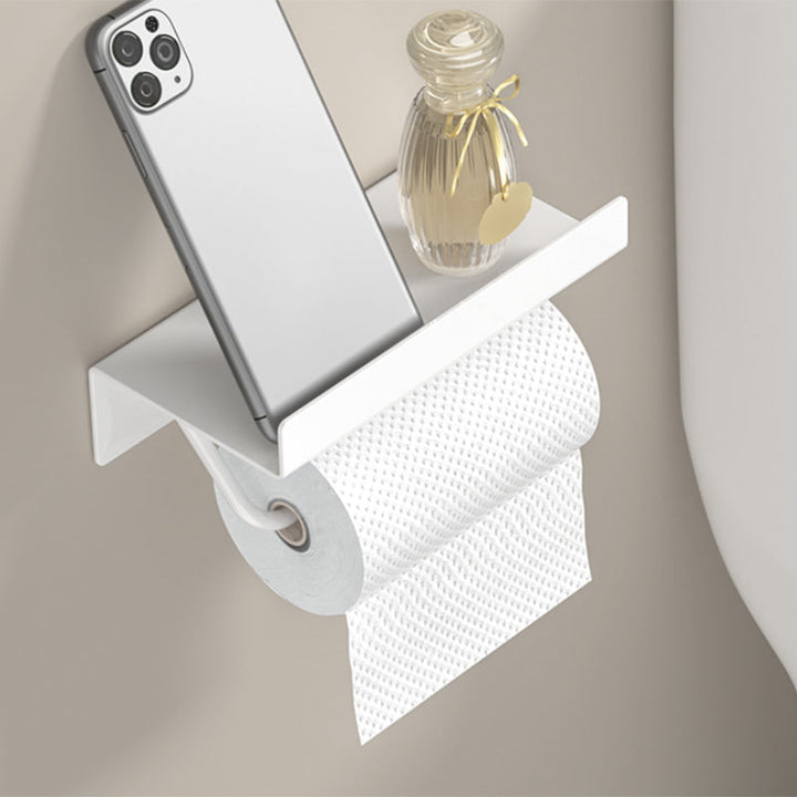 Lisslune | Modern White Bathroom Accessory Set Bathroom Shelf Paper Holder Bathroom Accessory Kit