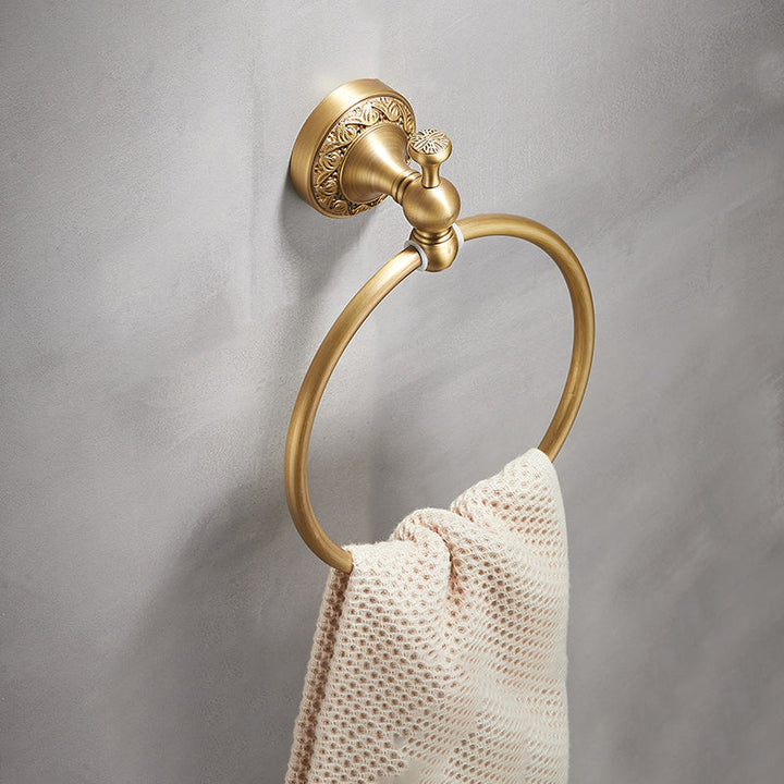 Lisslune | Modern Bathroom Accessory Set Paper Holder Bathroom Shelf Gold Bathroom Fittings Set