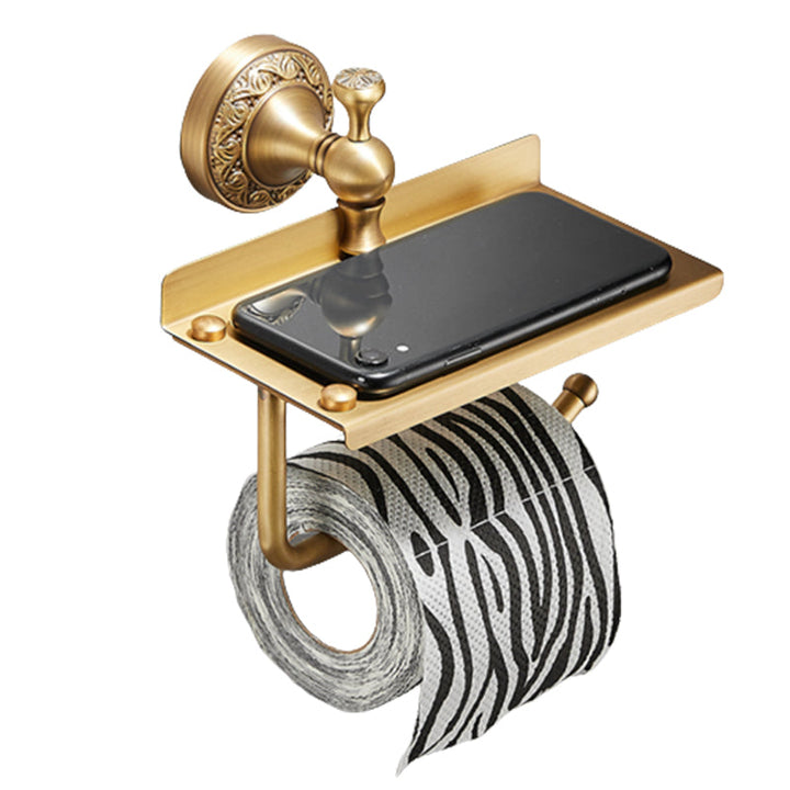 Lisslune | Modern Bathroom Accessory Set Paper Holder Bathroom Shelf Gold Bathroom Fittings Set