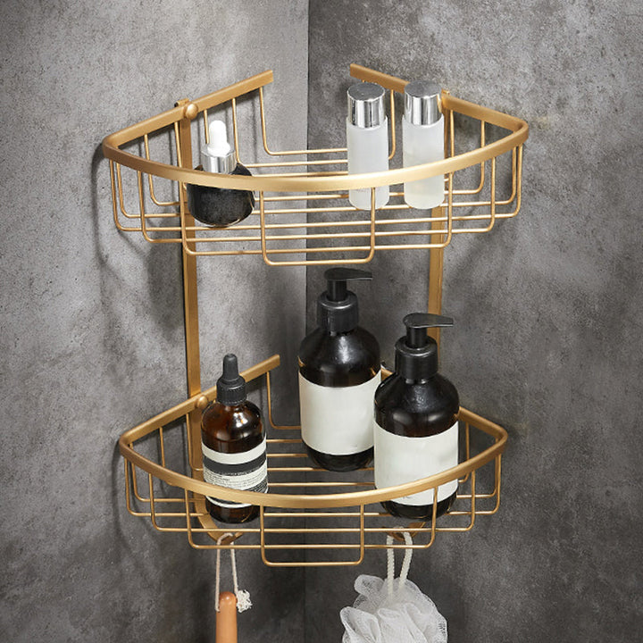 Lisslune | Modern Bathroom Accessory Set Paper Holder Bathroom Shelf Gold Bathroom Fittings Set