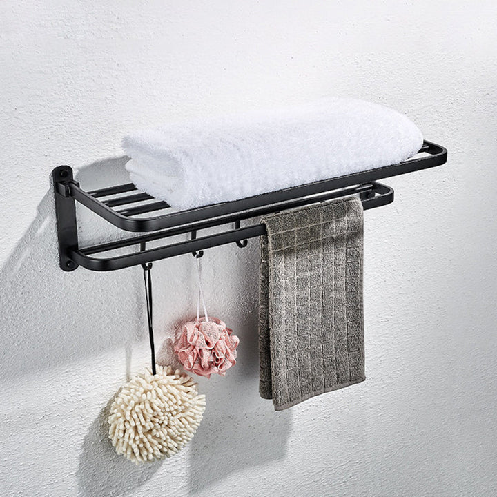Lisslune | Modern black bathroom accessories set towel holder bathroom shelf bathroom faucet set