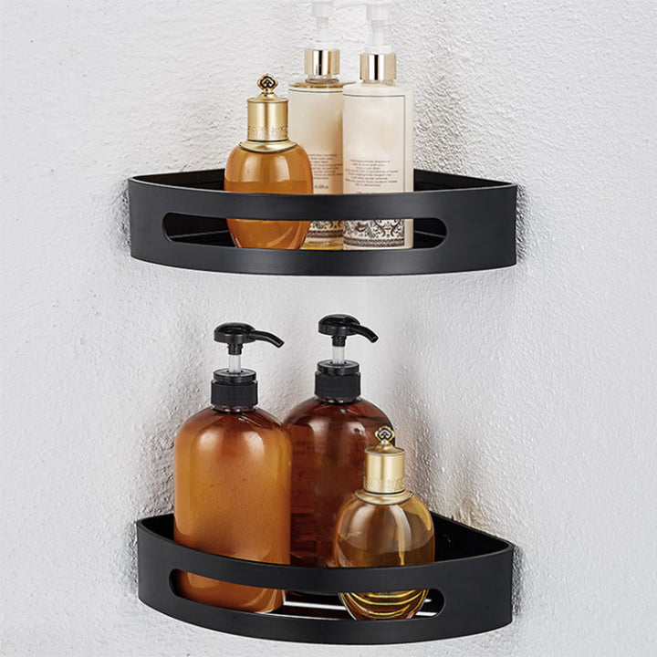 Lisslune | Modern black bathroom accessory set towel holder bathroom shelf bathroom faucet set