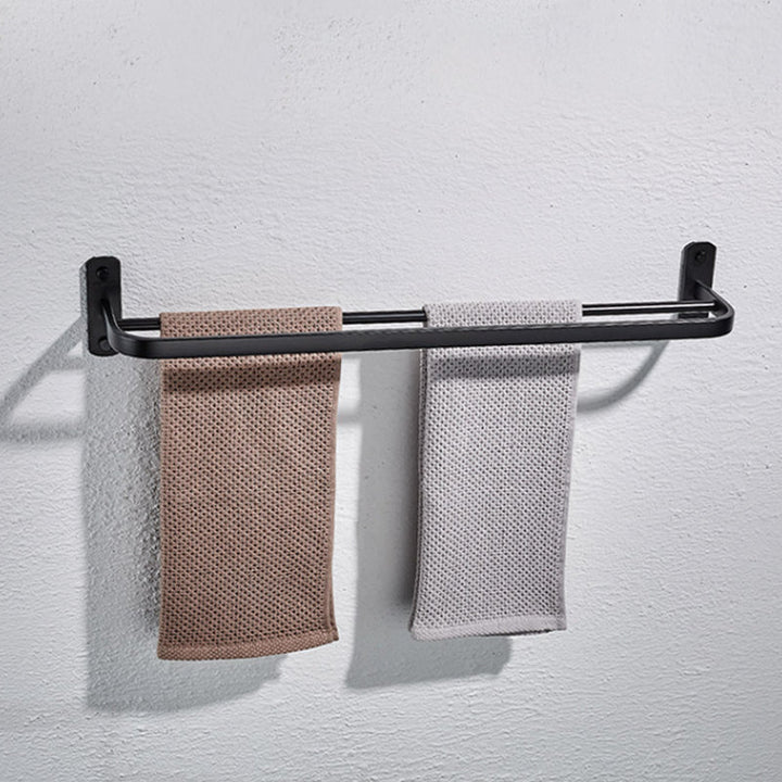 Lisslune | Modern black bathroom accessories set towel holder bathroom shelf bathroom faucet set