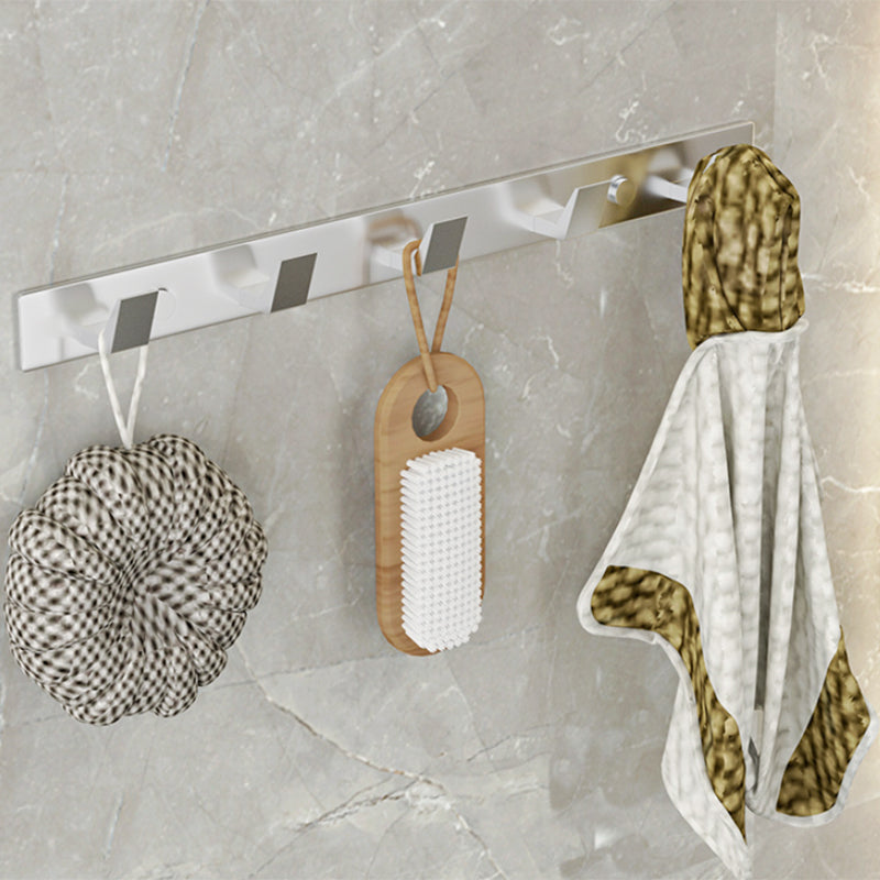 Lisslune | Modern Bath Accessory Set Silver Bathroom Shelf Towel Holder Bathroom Accessory Kit