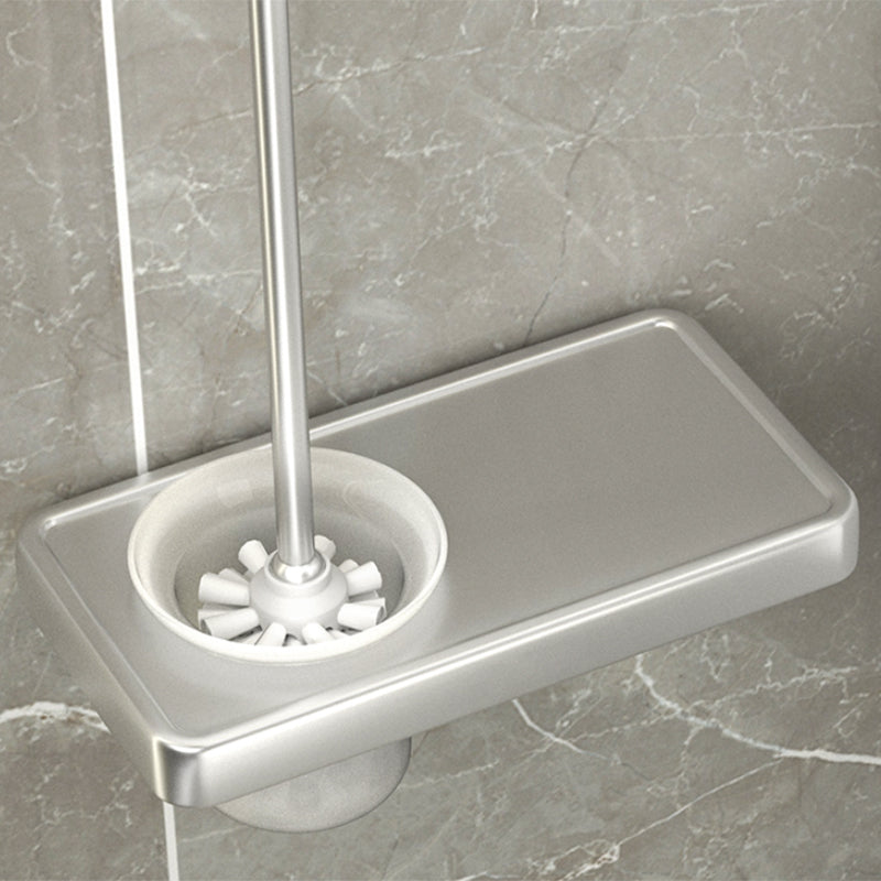 Lisslune | Modern Bath Accessory Set Silver Bathroom Shelf Towel Holder Bathroom Accessory Kit