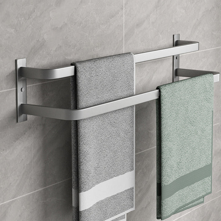 Lisslune | Modern Gray Bathroom Accessory Kit Paper Holder Bathroom Shelf Bathroom Hardware Set