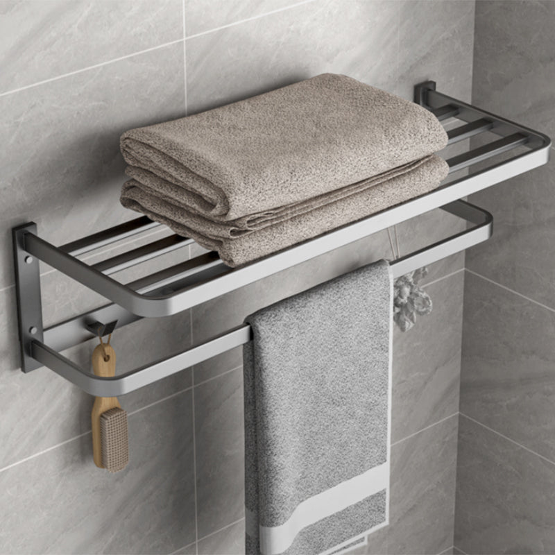 Lisslune | Modern Gray Bathroom Accessory Kit Paper Holder Bathroom Shelf Bathroom Hardware Set