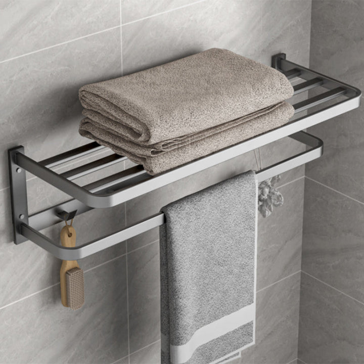 Lisslune | Modern Gray Bathroom Accessory Kit Paper Holder Bathroom Shelf Bathroom Hardware Set
