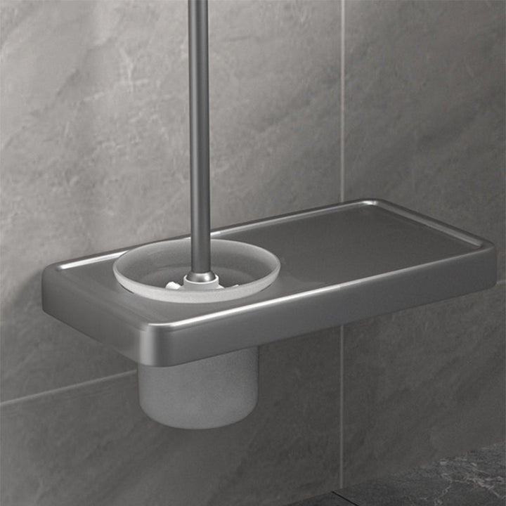 Lisslune | Modern Gray Bathroom Accessory Kit Paper Holder Bathroom Shelf Bathroom Hardware Set