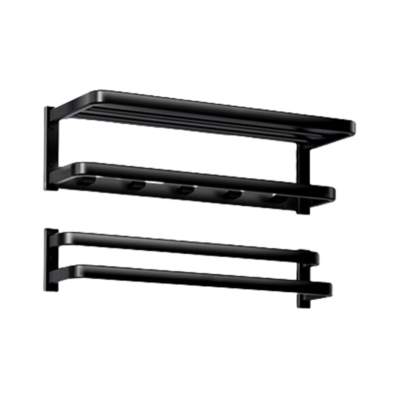 Lisslune | Modern Bathroom Set Towel Bar Paper Holder Black Bathroom Accessory Set