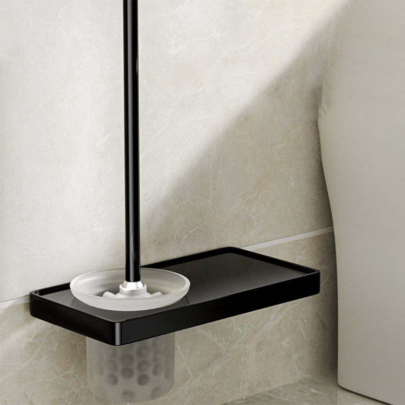 Lisslune | Modern Bathroom Set Towel Bar Paper Holder Black Bathroom Accessory Set