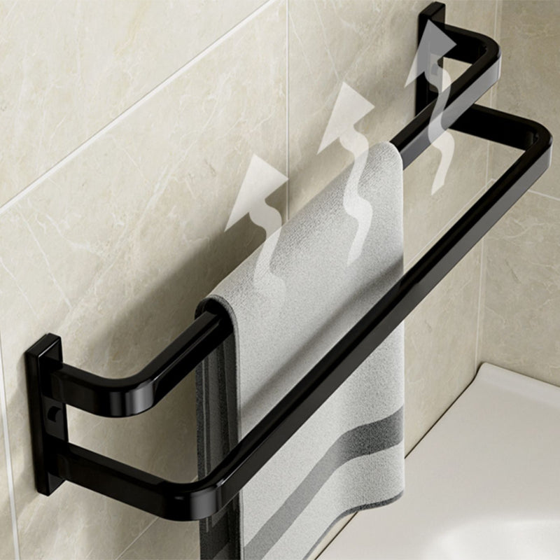 Lisslune | Modern Bathroom Set Towel Bar Paper Holder Black Bathroom Accessory Set