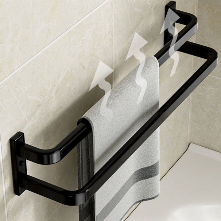 Lisslune | Modern Bathroom Set Towel Bar Paper Holder Black Bathroom Accessory Set