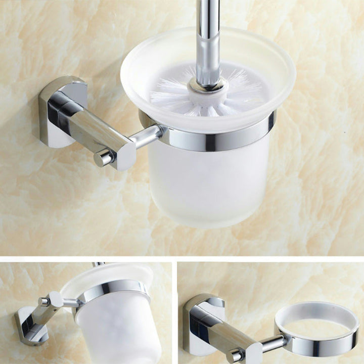 Lisslune | Modern bathroom accessory set paper holder towel bar stainless steel bathroom set