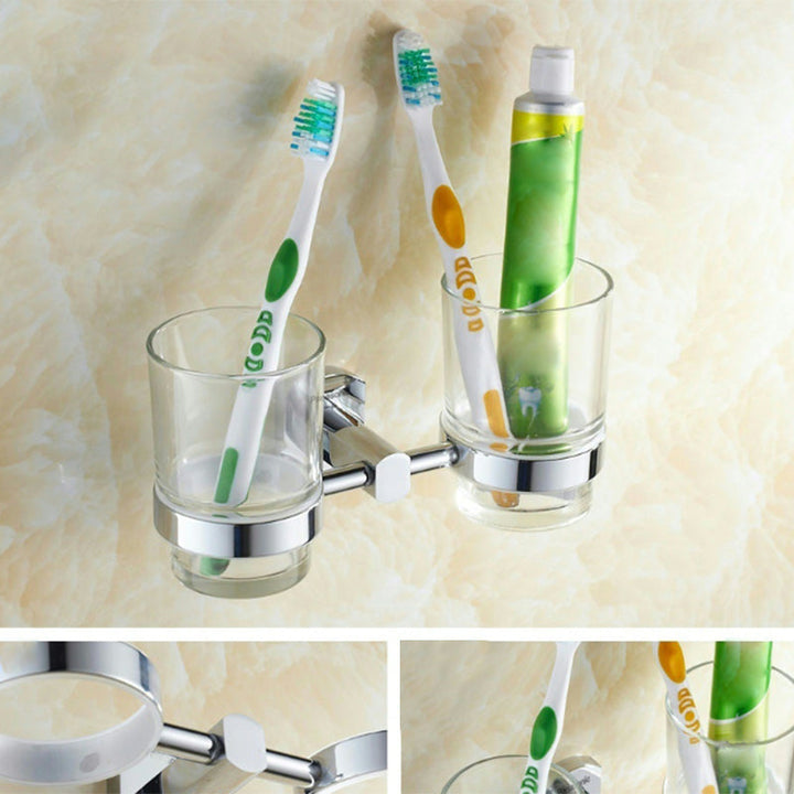 Lisslune | Modern bathroom accessory set paper holder towel bar stainless steel bathroom set