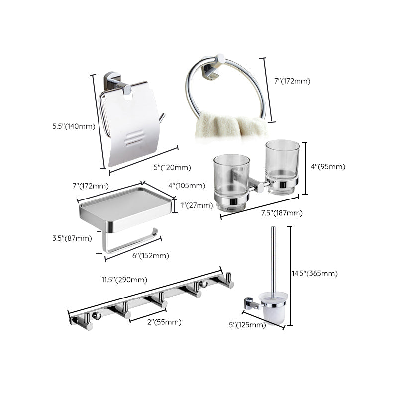 Lisslune | Modern bathroom accessory set paper holder towel bar stainless steel bathroom set