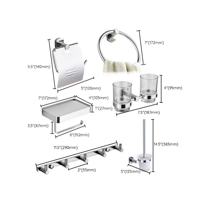 Lisslune | Modern bathroom accessory set paper holder towel bar stainless steel bathroom set