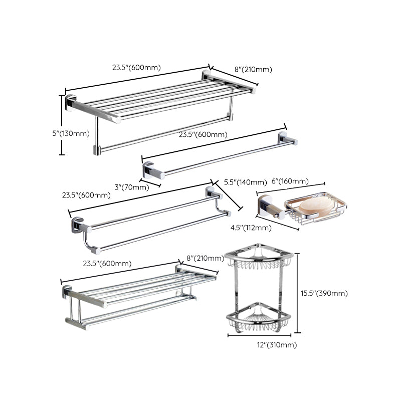 Lisslune | Modern bathroom accessory set paper holder towel bar stainless steel bathroom set