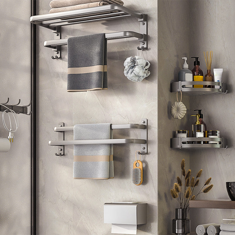 Lisslune | Modern Bathroom Accessory Set Towel Bar Paper Holder Gray Bathroom Accessory Set