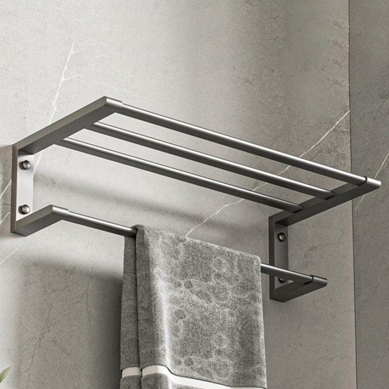 Lisslune | Modern bathroom accessory set bathroom shelf towel bar gray bath accessory set