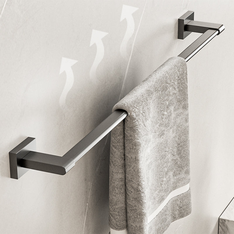 Lisslune | Modern bathroom accessory set bathroom shelf towel bar gray bath accessory set