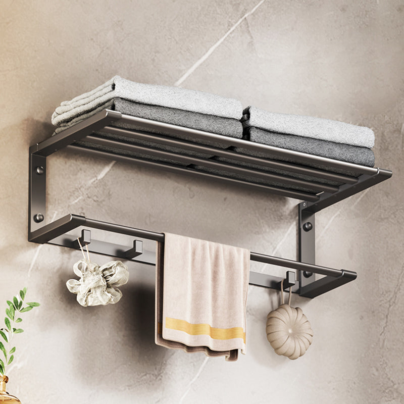 Lisslune | Modern bathroom accessory set bathroom shelf towel bar gray bath accessory set