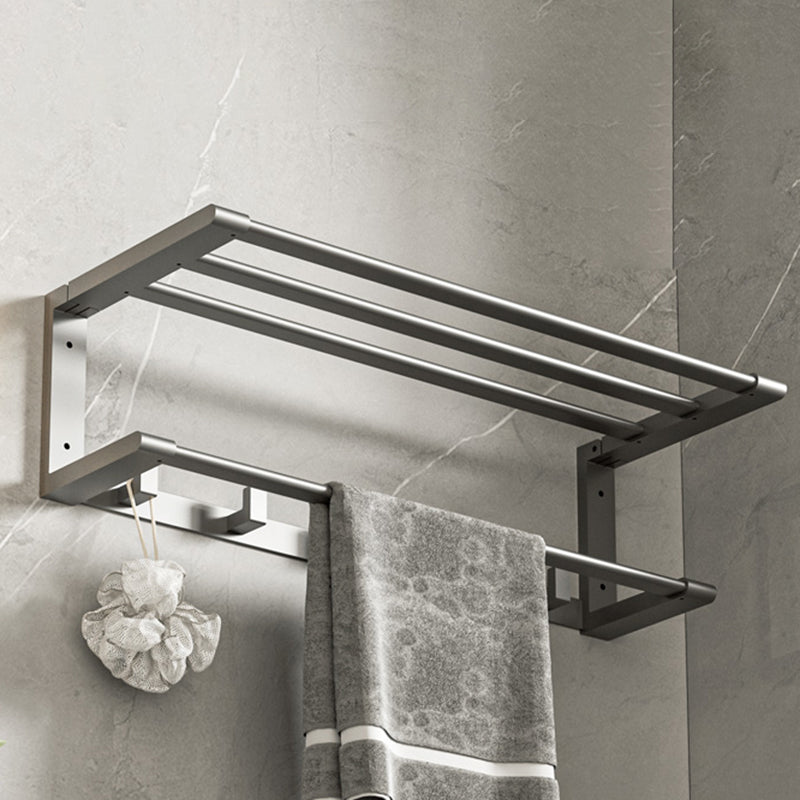 Lisslune | Modern bathroom accessory set bathroom shelf towel bar gray bath accessory set