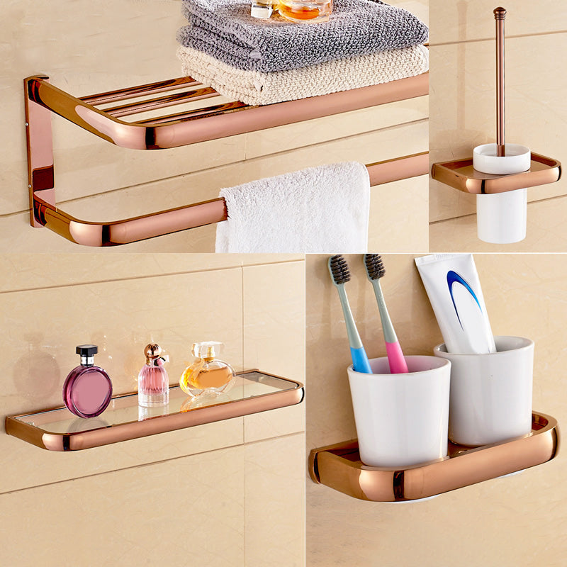 Lisslune | 6-piece Bathroom Accessory Set Vintage Brass Bath Hardware Set