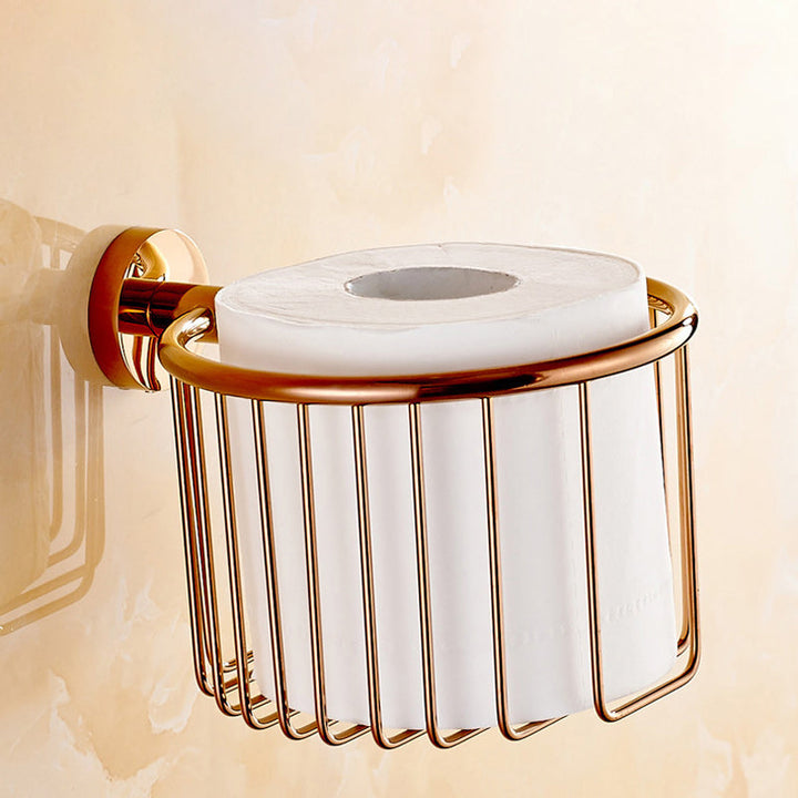Lisslune | 6-piece Bathroom Accessory Set Vintage Brass Bath Hardware Set