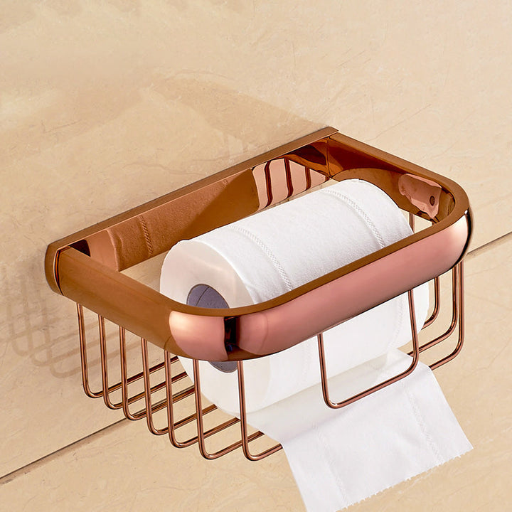 Lisslune | 6-piece Bathroom Accessory Set Vintage Brass Bath Hardware Set